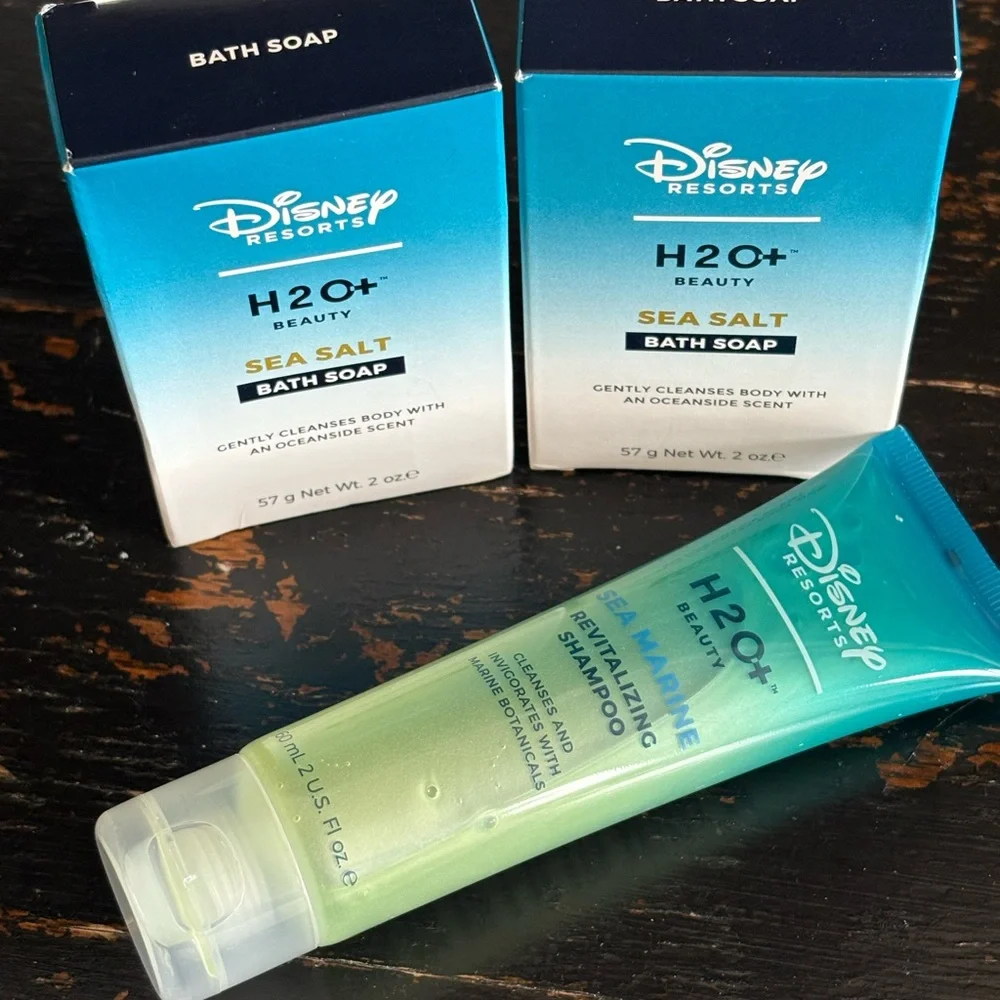 Disney Resorts H2O+ Beauty Sea Salt Bath Soap & Sea Marine Revitalizing Shampoo